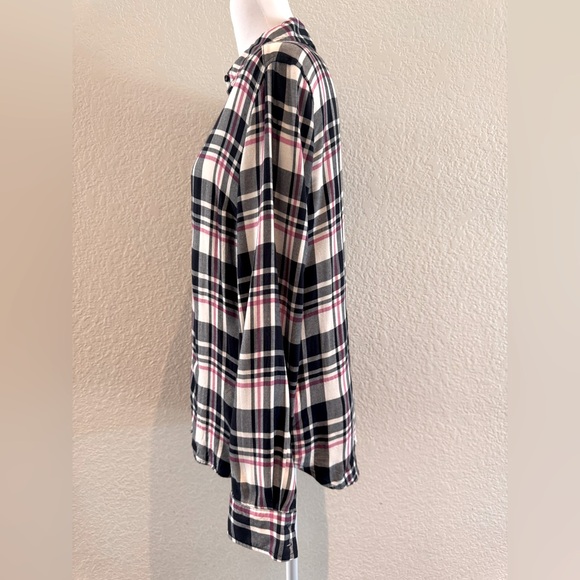 DALIA Women’s Plaid Button-Up Blouse – Size M – 100% Rayon - Picture 3 of 15